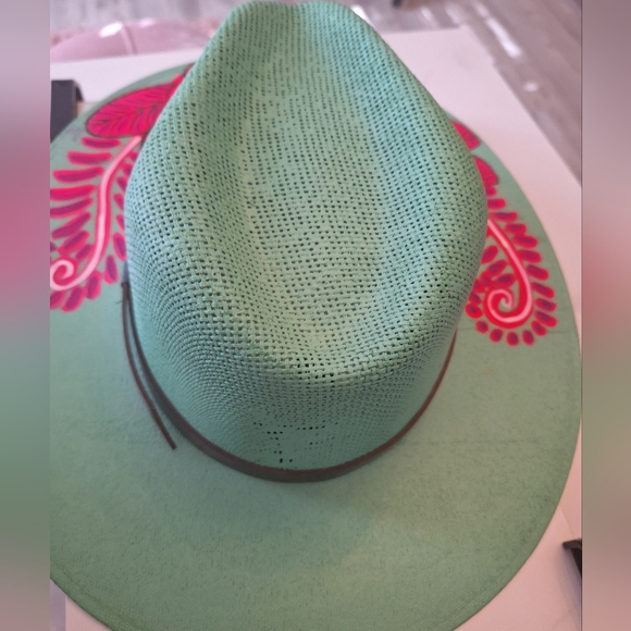 NEW! Hand painted detailed, vibrant, colorful flowers fedora hat - Picture 9 of 9